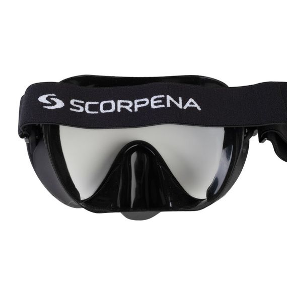 Маска Scorpena N3 с эластичным ремешком черная