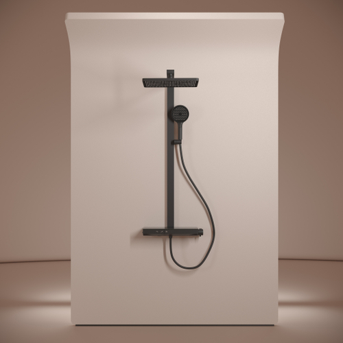 Душевая стойка Sancos Vos SC6100MB 3 режима, матовый черный