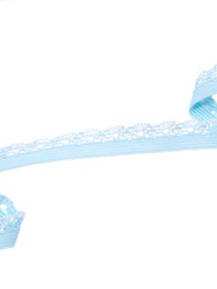 Голубой 51 Резинка ажурная 11 мм, Греция