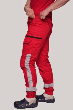 Брюки-джоггеры демисезонные мужские Скорая помощь MedicLine цв. Красный