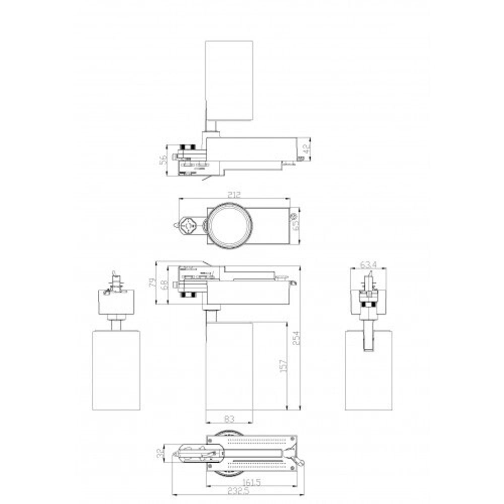 Трековый светильник трехфазный ЭРА SТR-30-36-40K-W30 узкий луч 4000K белый