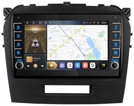 Магнитола для Suzuki Vitara 2015+ - Carmedia OL-9621 (крутилки) QLed, Android 10, ТОП процессор, CarPlay, SIM-слот