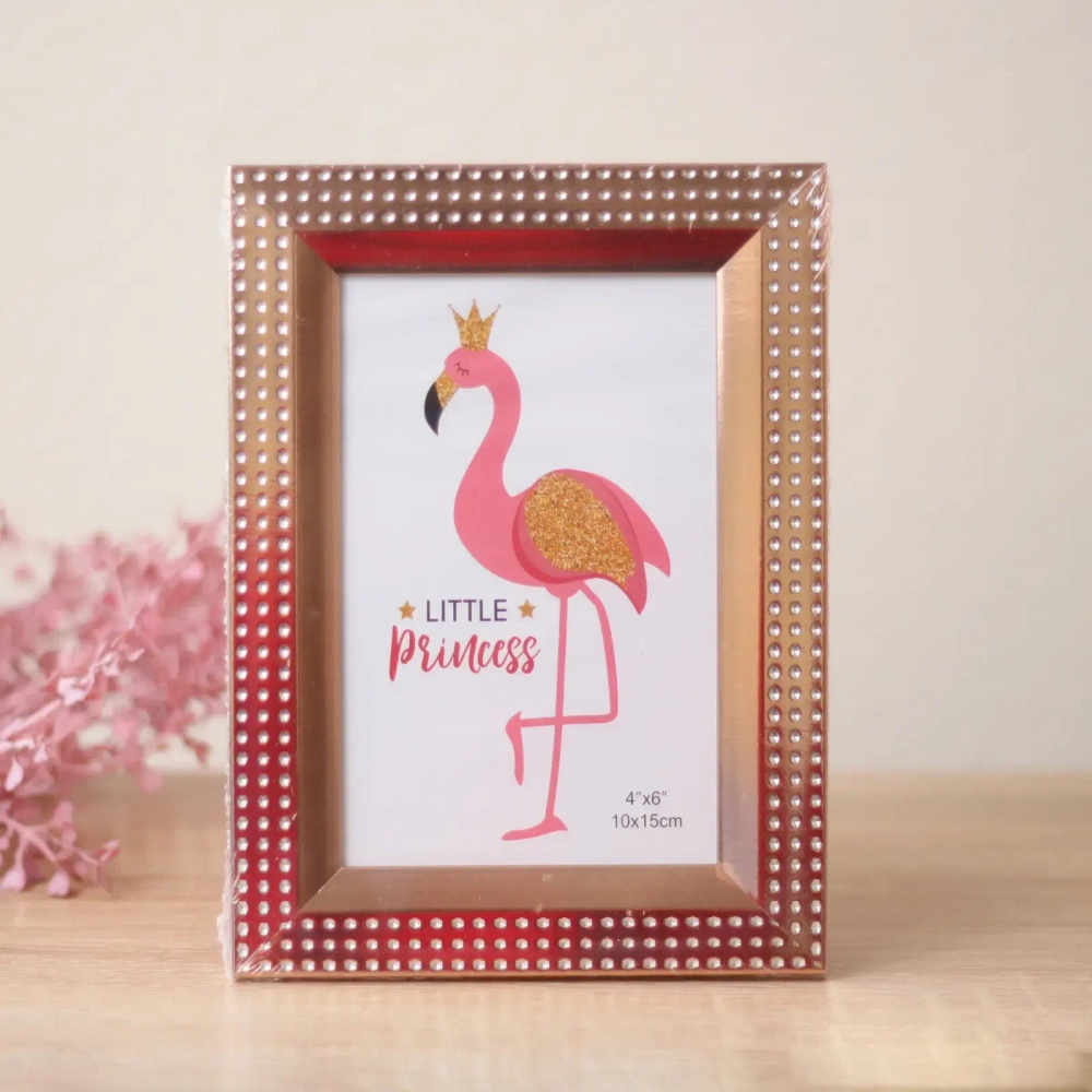 Фоторамка 10*15см «Прага» розовое золото, пластик