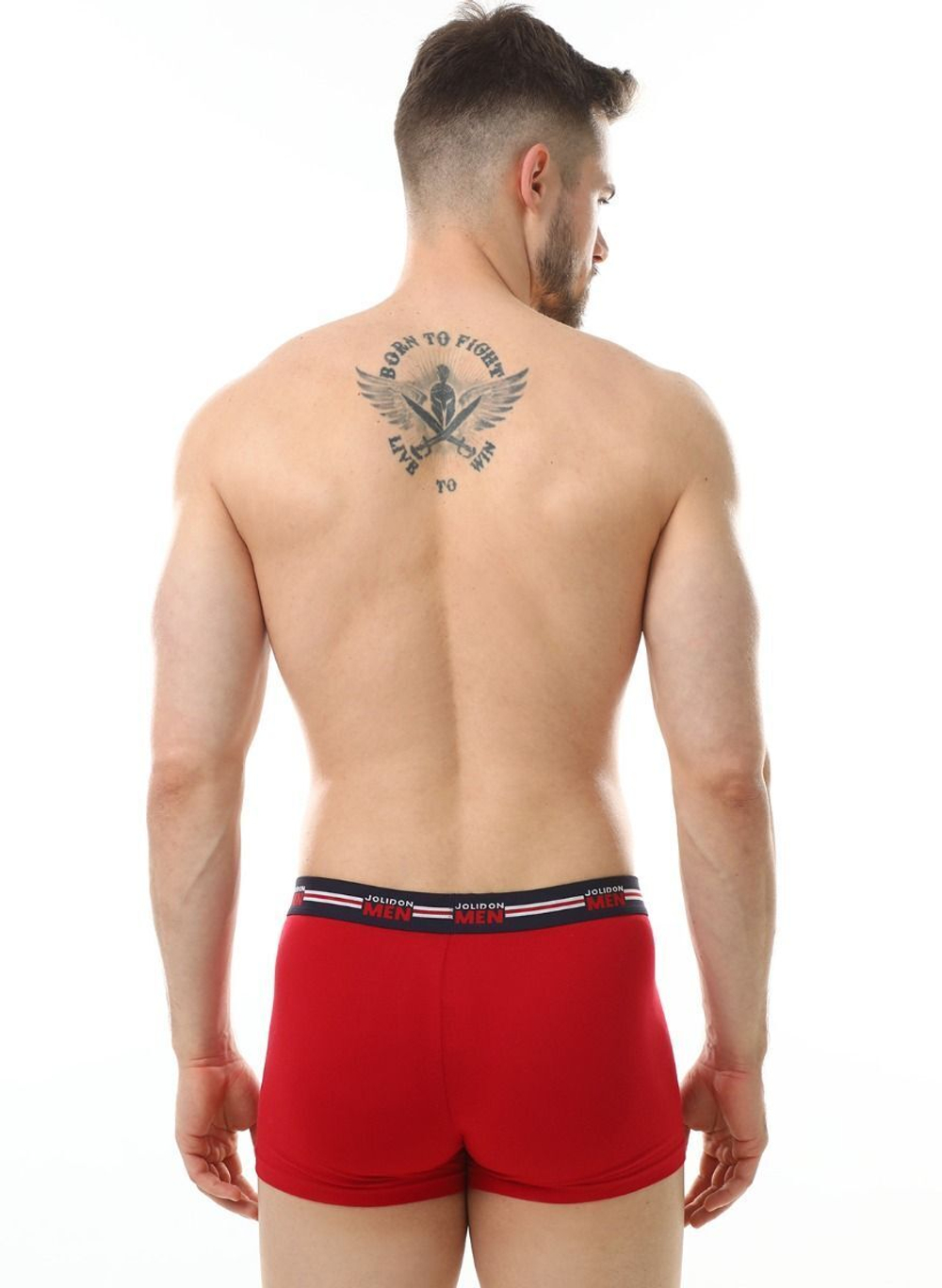Мужские трусы-боксеры с широкой мягкой брендированной резинкой (Размер: XXL) (Цвет: красный)