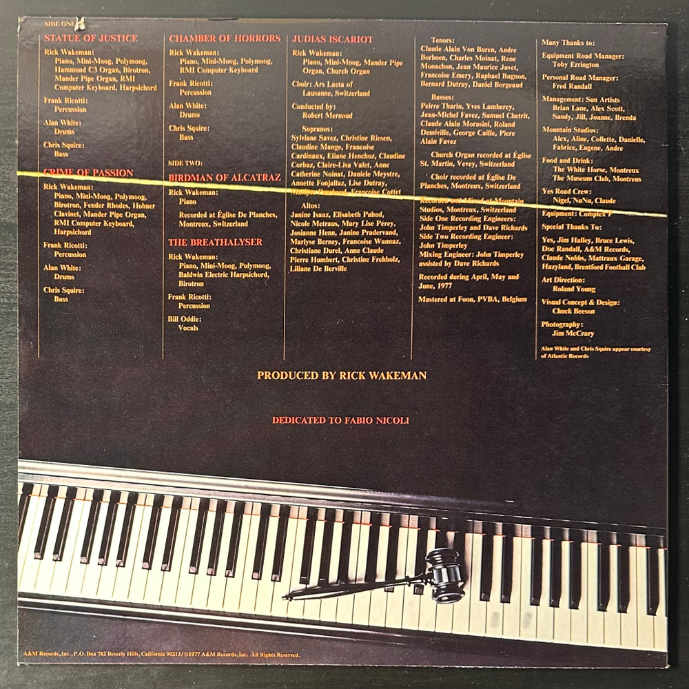 Rick Wakeman ‎– Rick Wakeman's Criminal Record (США 1977г.)