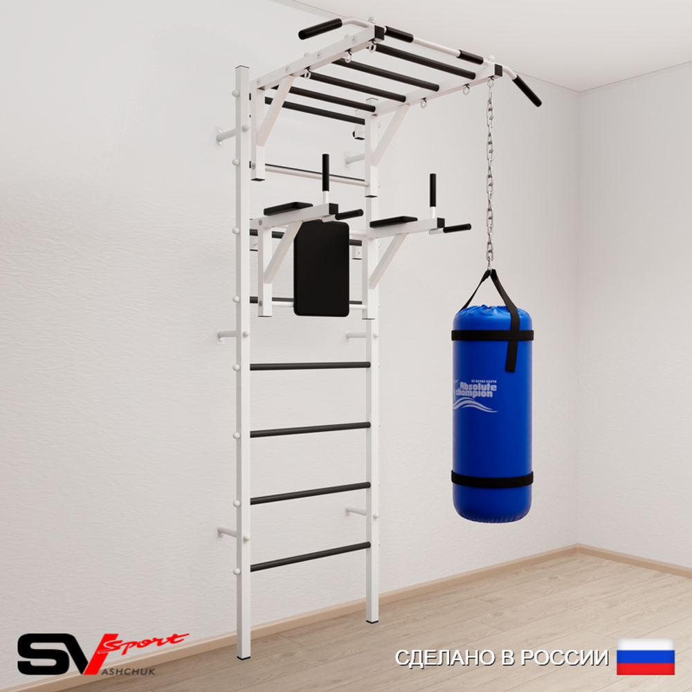 Шведская стенка Sv Sport 5223 (Турник рукоход/Брусья/Цепь/Мешок 30кг)