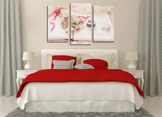 Модульная картина "Розовый блокнот"