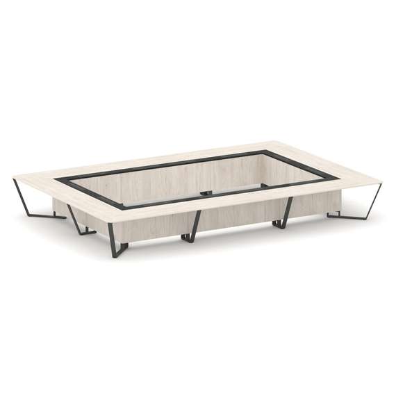 Steel Meet Стол переговорный прямоугольный KMK-PR.B.SP-26K2 Денвер Светлый/Графит Глянец/Металл Антр