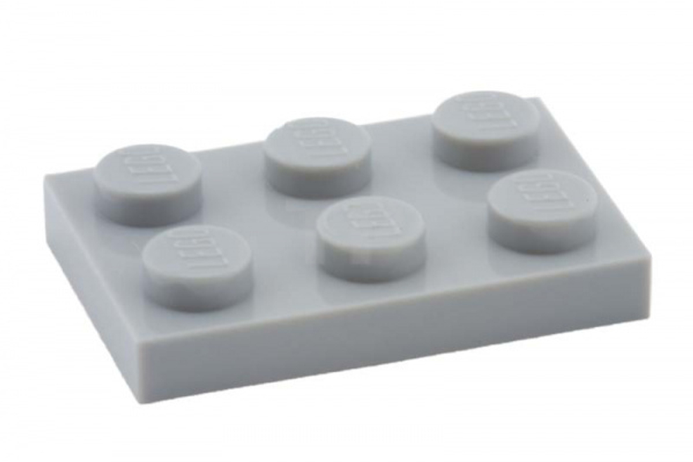 Lego 50шт Плитка 2x3 (серая) 4211396