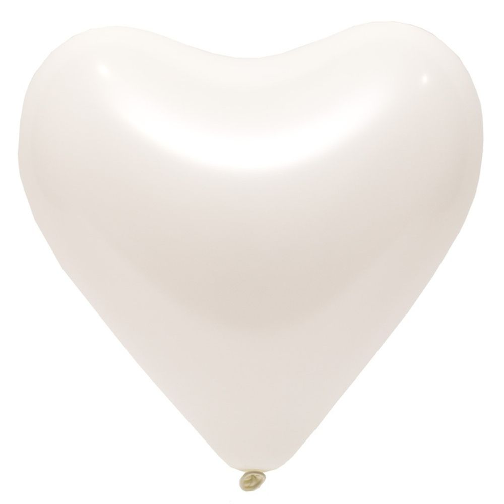EV 12&quot; Сердце, Стандарт Frosty White, 50 шт