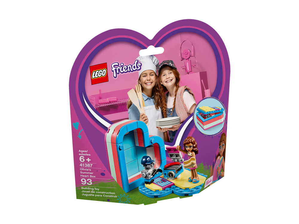 Конструктор Лего Френдс Летняя шкатулка-сердечко для Оливии 41387 | LEGO Friends Olivia’s Summer Heart Box 93 детали 6+