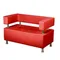 Диван 2-х местный &quot;Борк&quot;, красный глянец