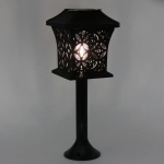 Фонарь садовый «Вечер» 12*12*13,5 см (h=60 см) на солнечной батарее (универсальный), Теплый белый