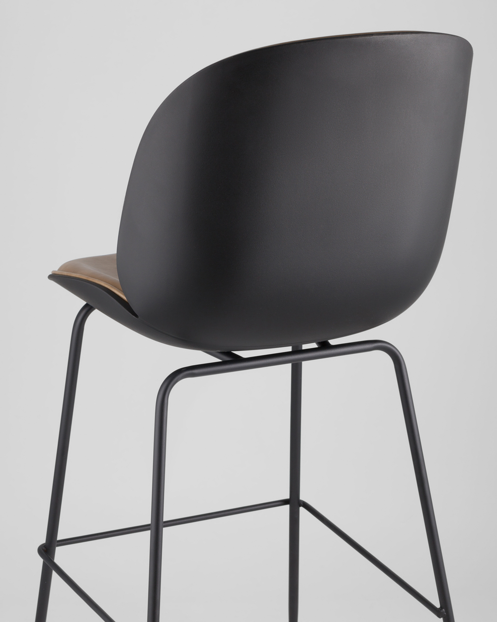 Стул барный Beetle PU со спинкой бежевый 2 шт