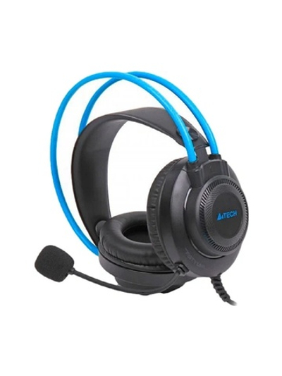 Наушники с микрофоном A4Tech Fstyler FH200U серый/синий 2м накладные USB оголовье (FH200U BLUE)