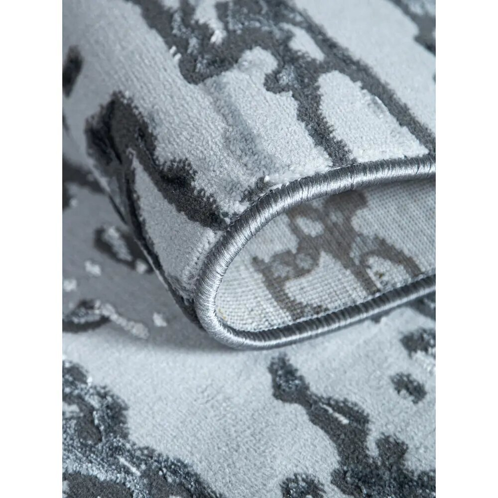 Ковер для комнаты напольный, оттенок серый, основа полиэстер