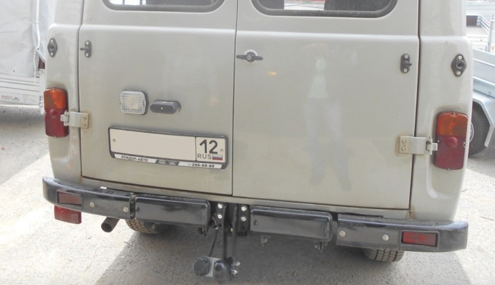 Фаркоп для УАЗ 2206, 3741, 3909, 3962, 39625, 3963 Буханка 1985- Тип шара: A. Нагрузки: 800/50 кг, UAZ-07