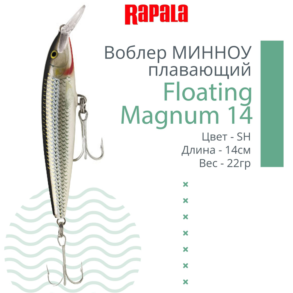 Воблер Floating Magnum 11, 11см, 15гр, цвет SH, плавающий