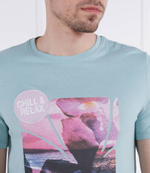 Футболка SUNSET FLOWER GUESS - голубой(M3GI29 I3Z14)