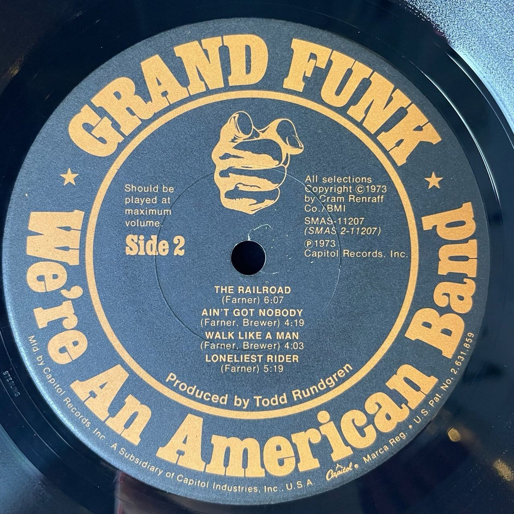 Винтажная виниловая пластинка LP Grand Funk We are An American Band (USA 1973) The Railroad