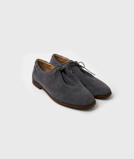 Ботинки мужские серые замша