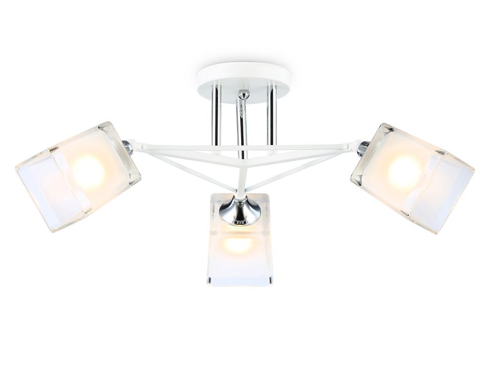 Светильник подвесной TR303071/3 WH/CH/FR белый/хром/белый матовый E27/3 max 40W D560*250