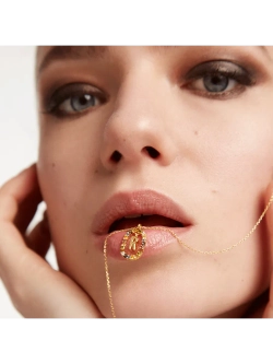 Колье Буква R серебро 925 пробы покрытое золотом