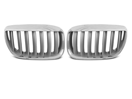 Решетка (ноздри) радиатора BROWS CHROME TITAN LOOK для BMW X5 E53 LCi