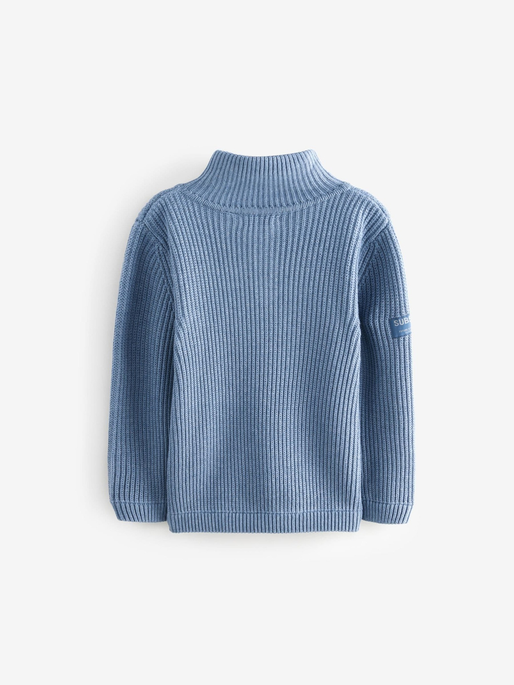 Джемпер вязаный с молнией для мальчика Next K84-140, Голубой