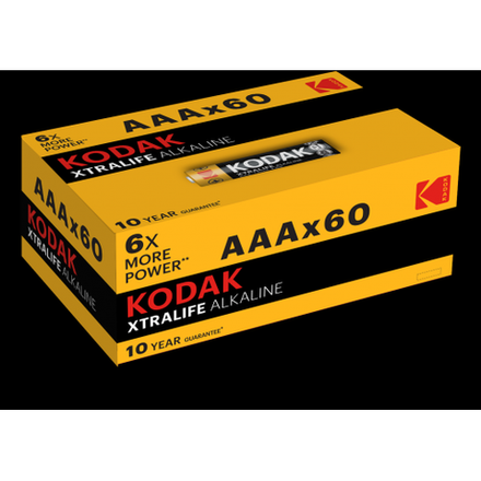 Батарейки Kodak LR03-60 (4S) colour box XTRALIFE Alkaline [K3A-60]