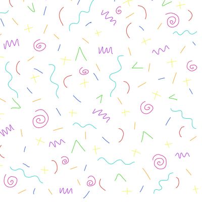 Разноцветные закорючки на белом фоне