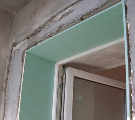 Монтаж откосов из ГКЛ (гипсокартона)
