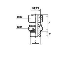 Штуцер FH D16 ORFS 1 - BSP 1/2 (обжатая гайка)
