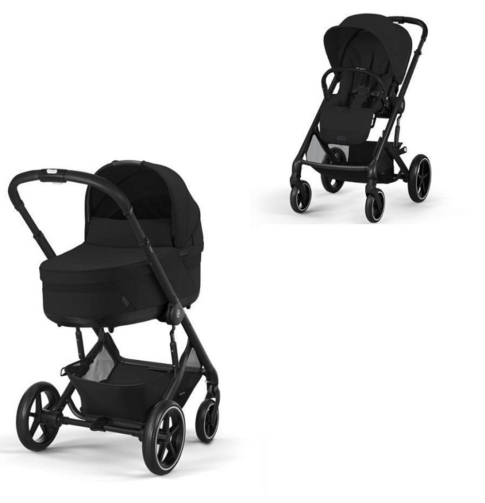 Коляска Cybex Balios S Lux BLK 2025 Cloud G i-Size Ocean Blue Plus 3 в 1 Moon Black с дождевиками
