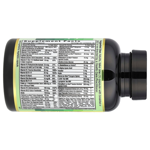 Emerald Laboratories, Коэнзимированные мультивитамины для мужчин старше 45 лет, 1 прием в день, 30 растительных капсул