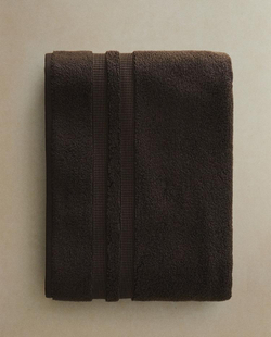 ZARA HOME БАННОЕ ПОЛОТЕНЦЕ С ДВОЙНОЙ КАЙМОЙ, КОРИЧНЕВЫЙ