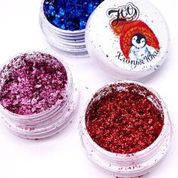 1263 Хлопья Юки розовые металл