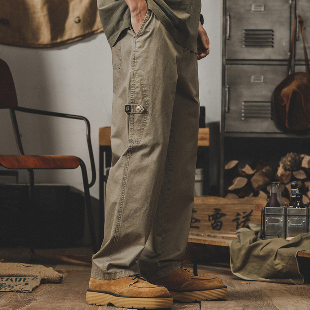 Мужские рабочие брюки Jerryeno в американском стиле, весенне-осенние свободные модные брендовые мужские повседневные брюки, осенние широкие прямые брюки для мужчин.