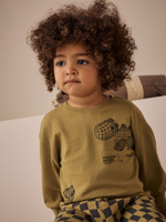 Пижама для мальчика Next AJ0-575, 3 шт., Хаки, Молочный, Серый