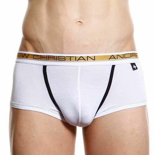 Мужские трусы хипсы белые Andrew Christian Slim Focus Boxer White