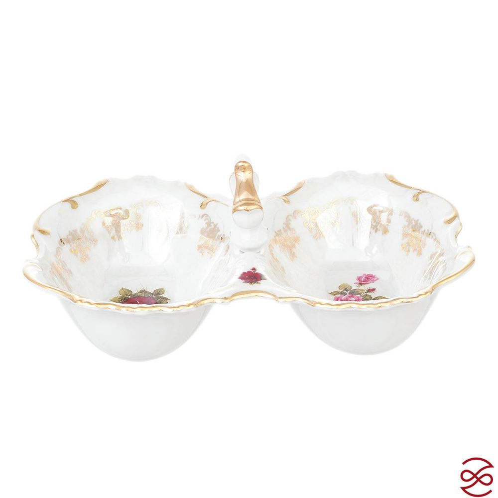 Менажница Queen's Crown Роза перламутр 26 см