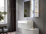 Тумба с раковиной Cezares Premium Plisse 71х45 Nero opaco