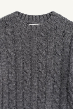 ZARA ВЯЗАНЫЙ СВИТЕР, СЕРЫЙ