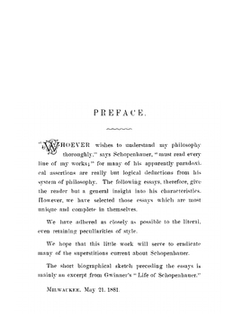 Select Essays of Arthur Schopenhauer | Артур Шопенгауэр
