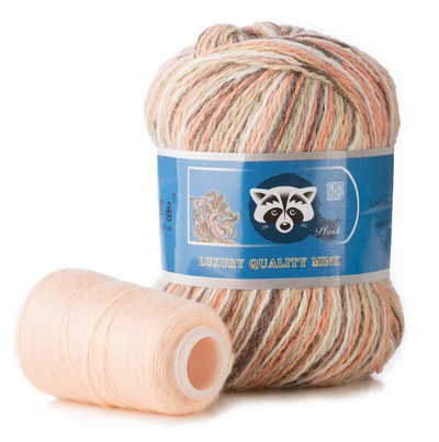 Пряжа "Норка" длинноворсовая, Пух норки-90% Полиамид-10%