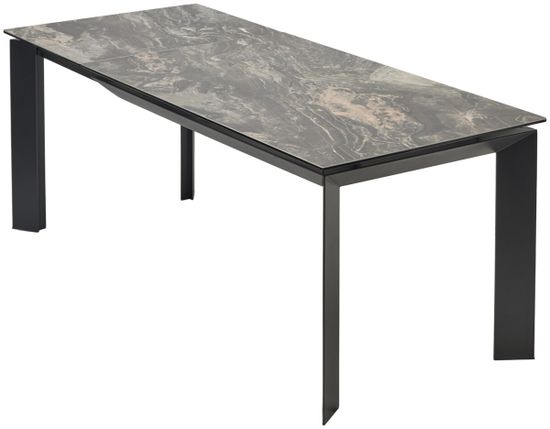 Стол CREMONA 140 KL-176, итальянская керамика/ черный каркас