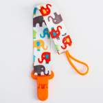 5421485 Держатель для соски - пустышки на ленте «Слоники», 28 см