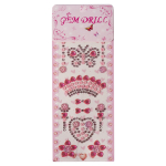 Наклейки-стразы Alingar, акриловые, "Весенний декор", бабочки, сердечки, цветы, пакет с европодвесом