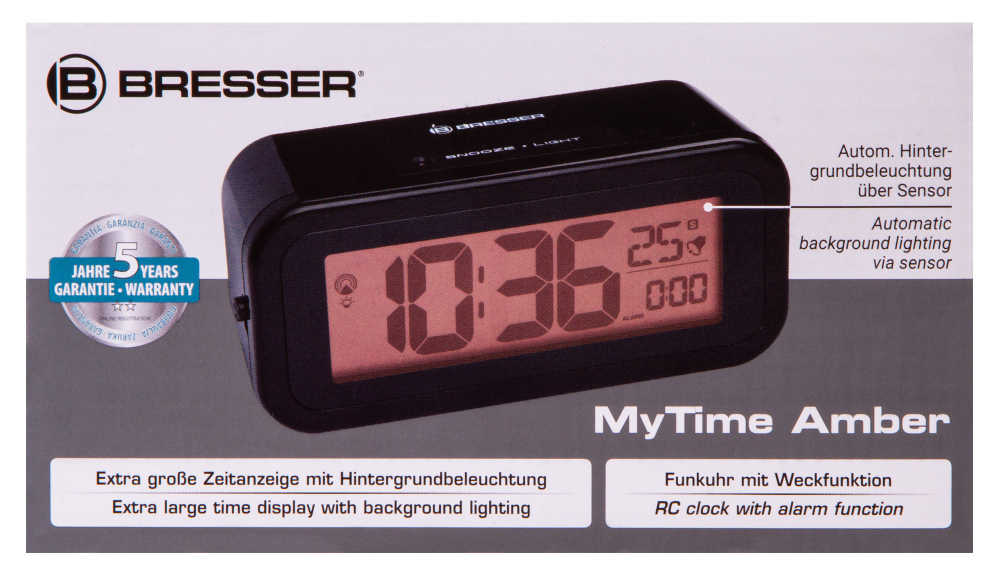 Часы Bresser MyTime Amber, черные