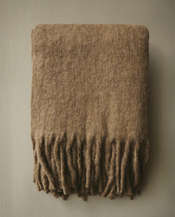 Zara Home плед из полиэстера, светло-бежевый, 140x190 см
